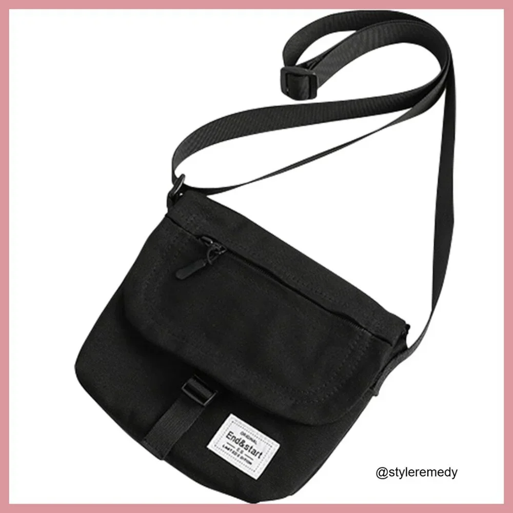 Canvas Messenger Bag Crossbody Bag Adjustable Strap